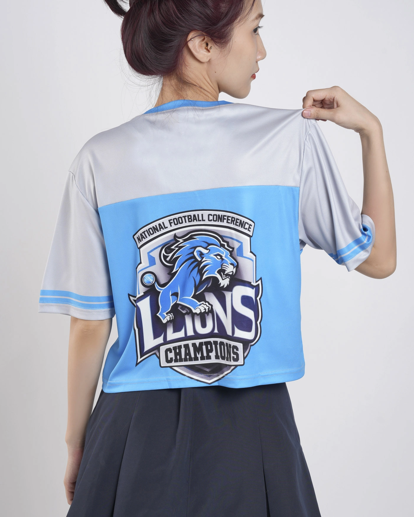 All-over Print Crop Top Football Jersey