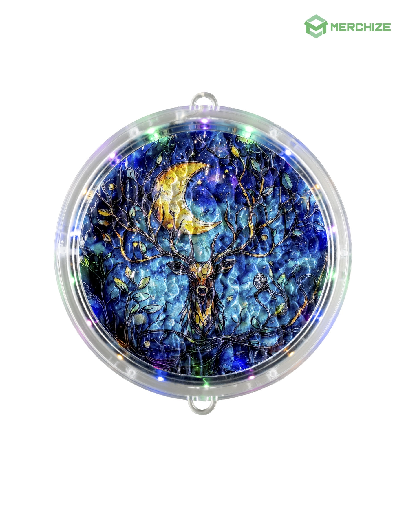 Wavy Acrylic LED Hanging Light Lamp (Circle Frame)
