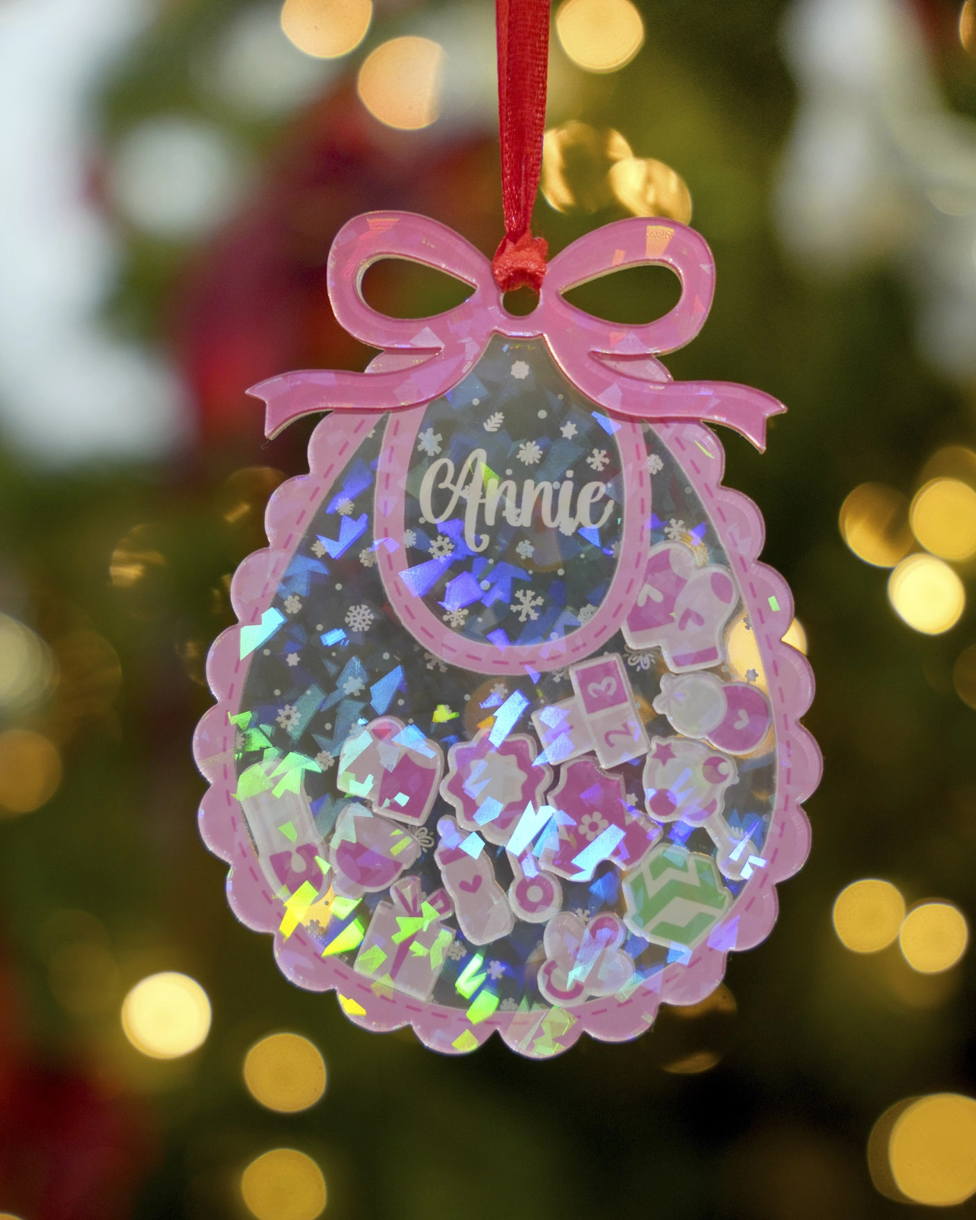 4-Layer Hologram Shaker Ornament