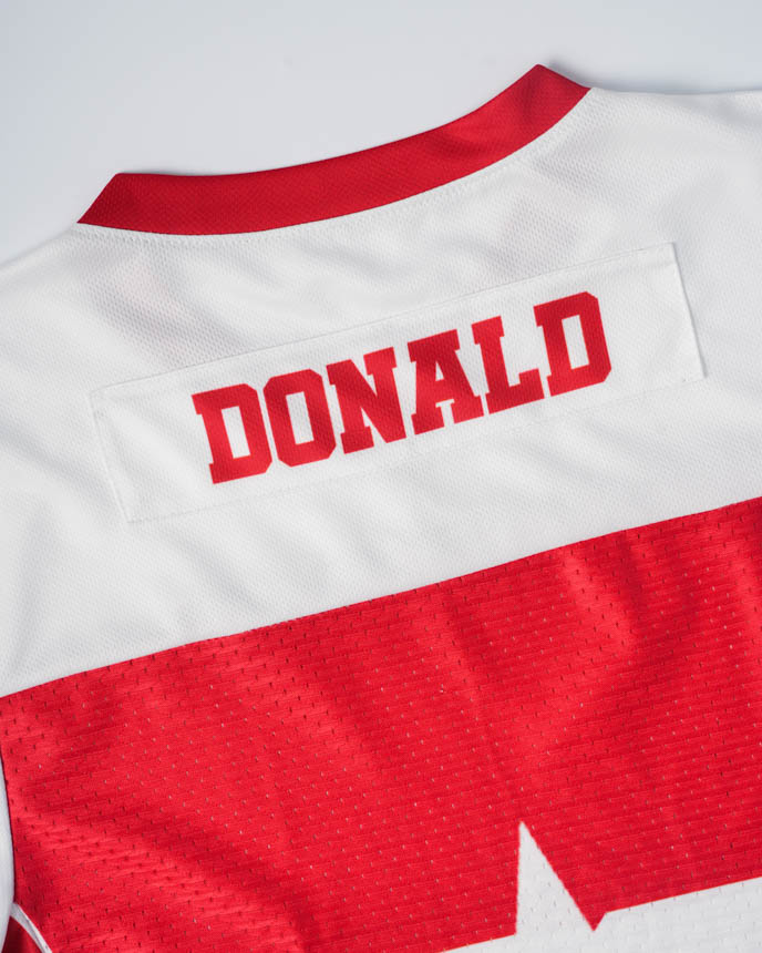 All-over Print Youth Hybrid Mesh V-neck Short Sleeve Jersey With Name Patch