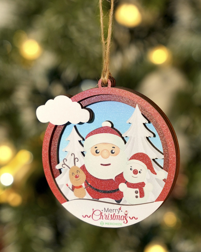 Custom Shape 3-Layered Wood Ornament