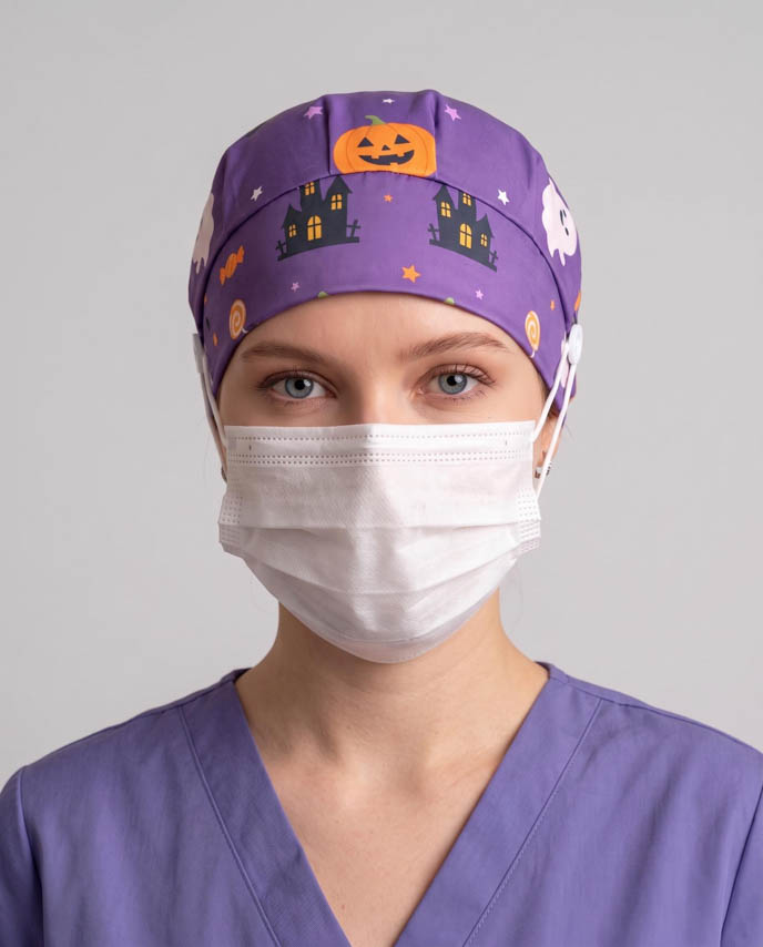 All-over Print Bouffant Scrub Cap