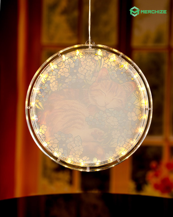 Acrylic LED Hanging Light Lamp (Circle Frame)