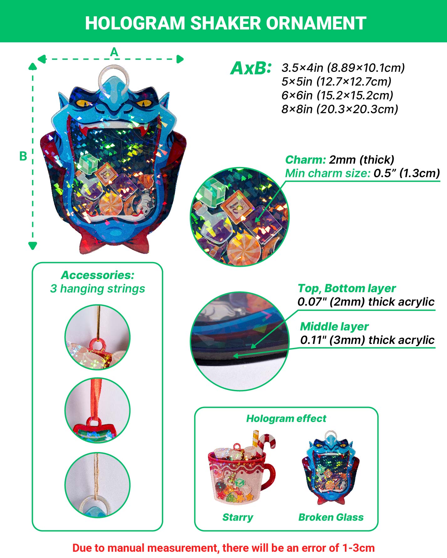 Hologram Shaker Ornament