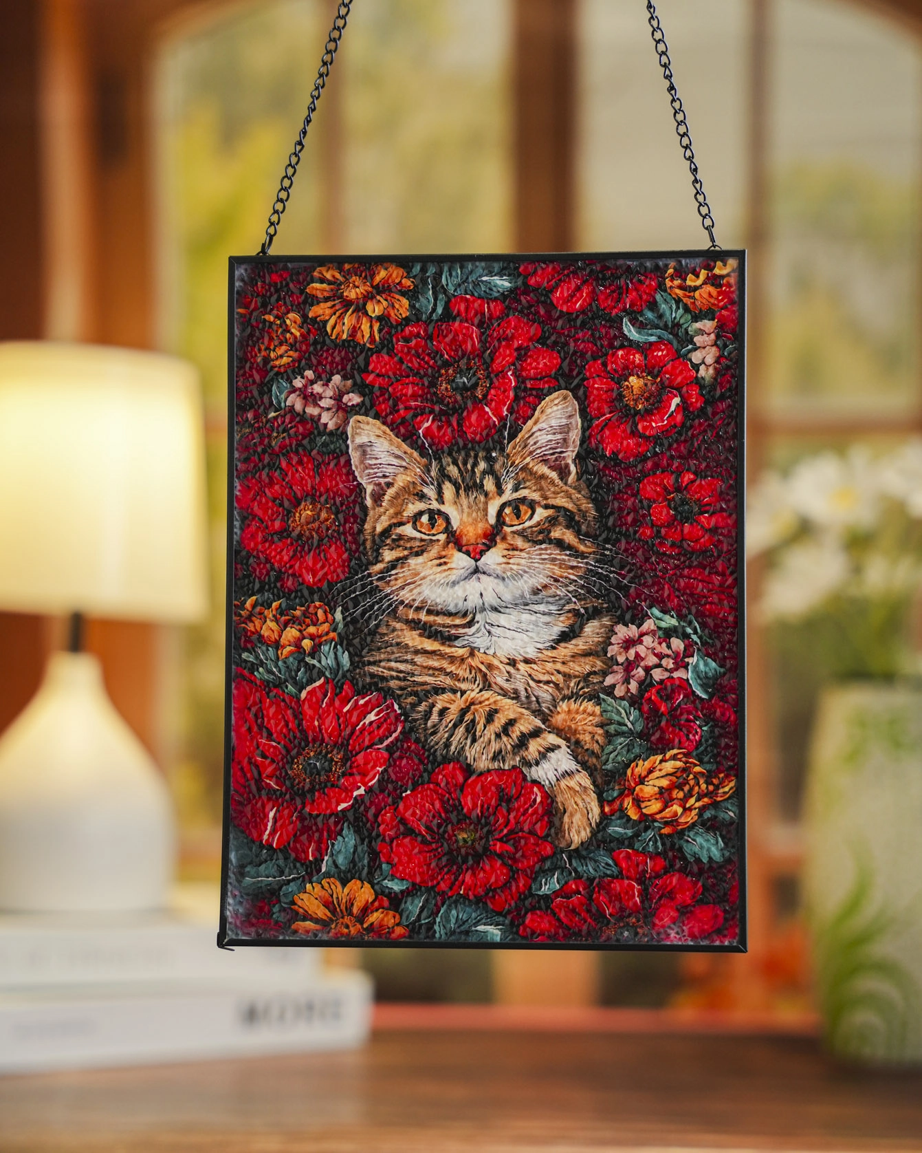 Stained Glass Suncatcher for Window Hanging