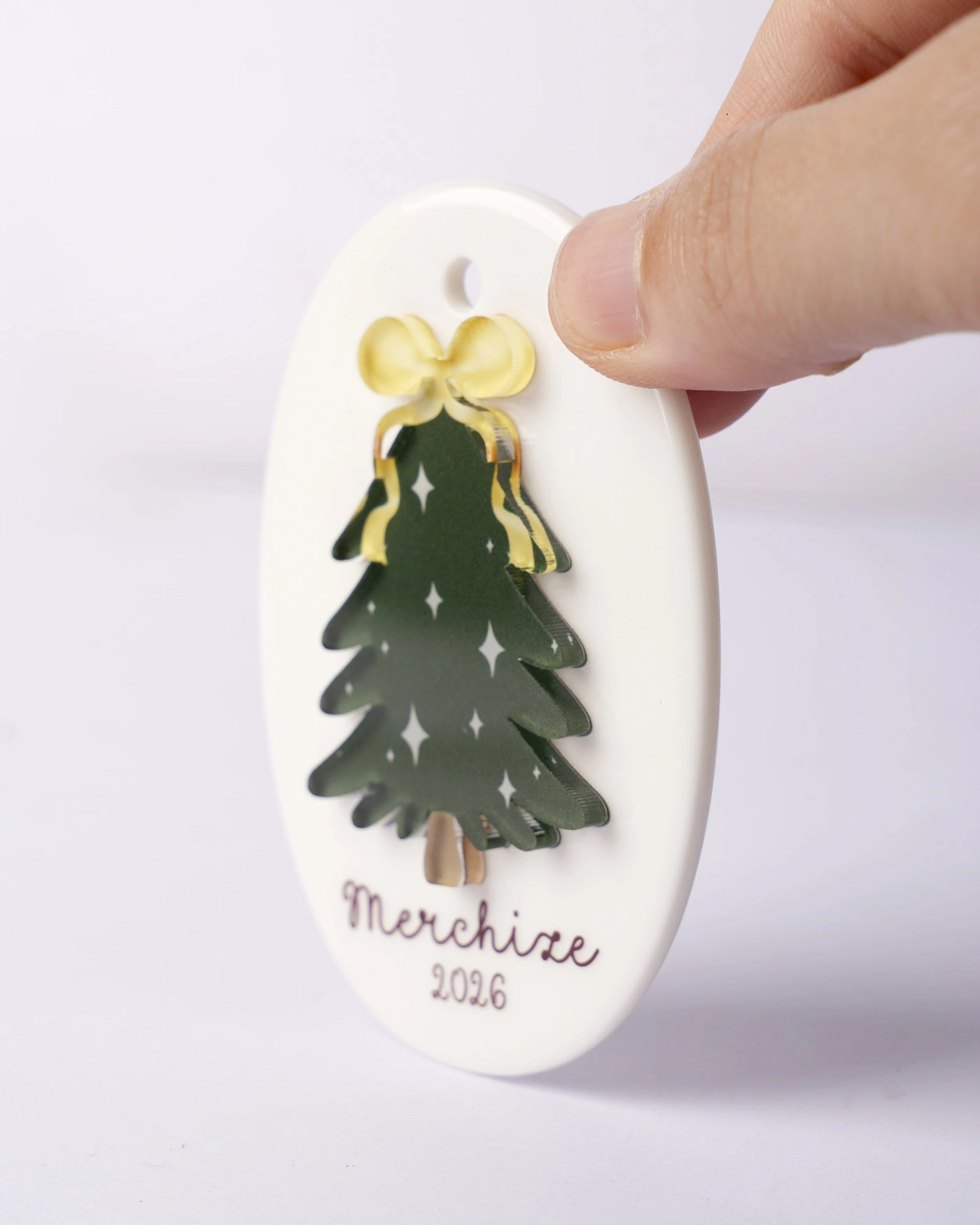 Ceramic and Acrylic Ornament