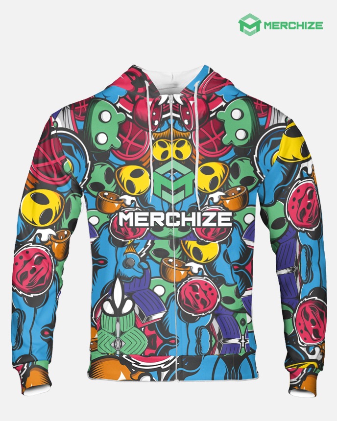 All-over Print Zip Hoodie (Midweight)