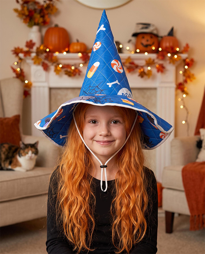 All-over Print Quilted Witch Hat