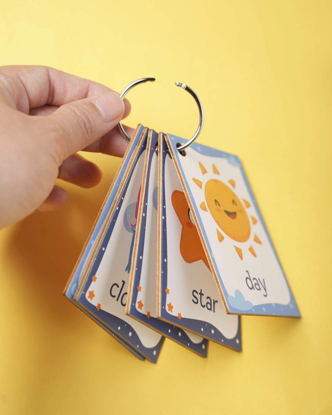 Custom Shape Wood Flash Card
