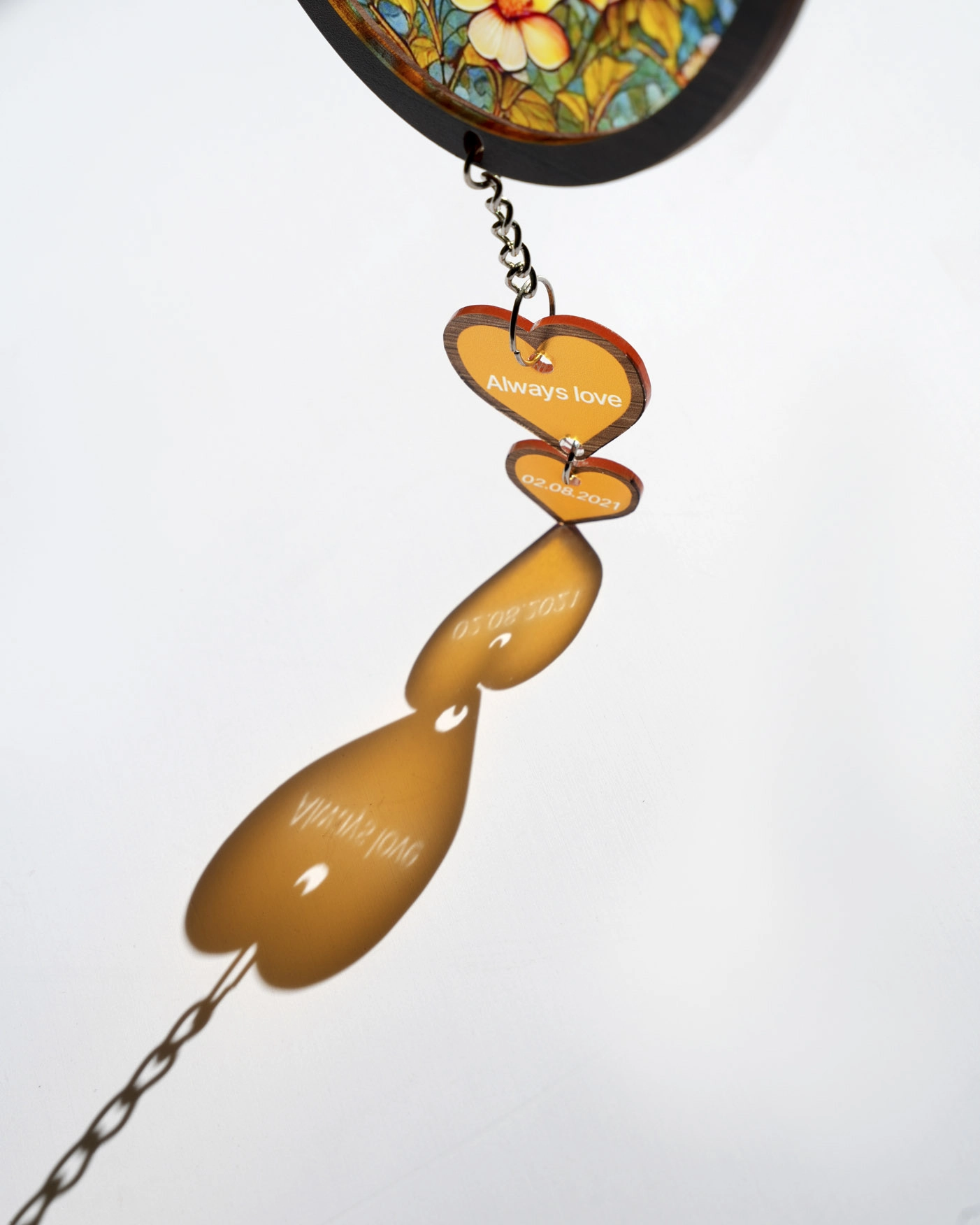 Custom Shape Suncatcher Ornament with Acrylic Pendants