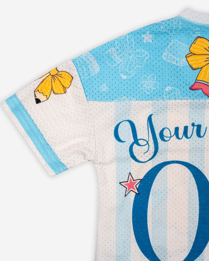 All-over Print Kid and Youth Drop Shoulder Mesh Football Jersey