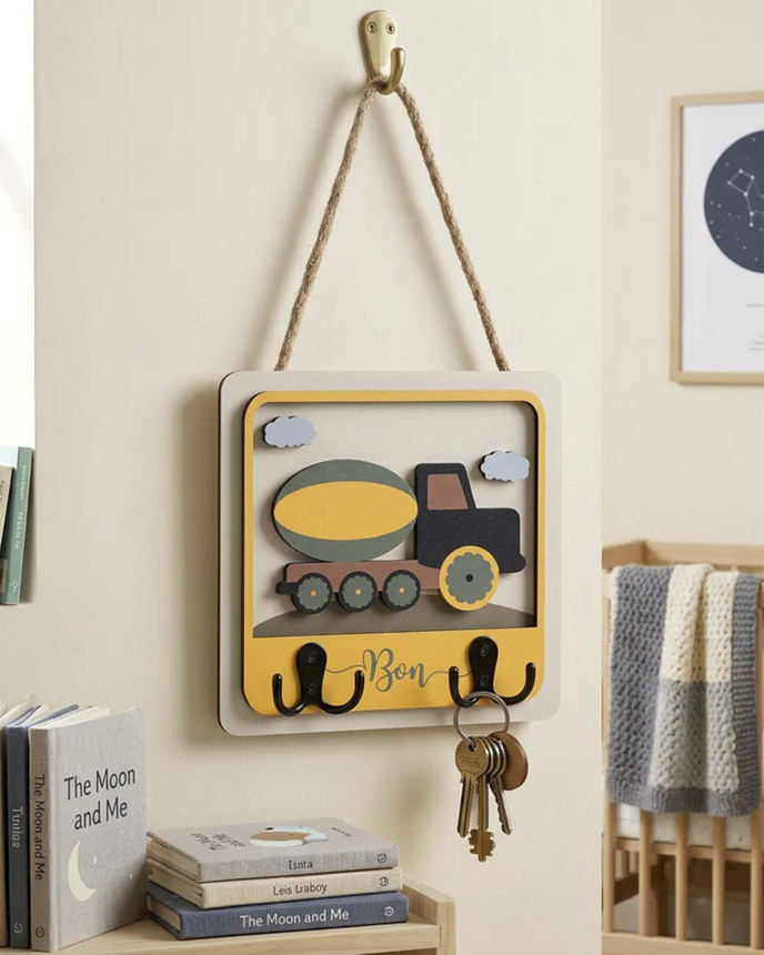 Custom Shape Wood Key Holder