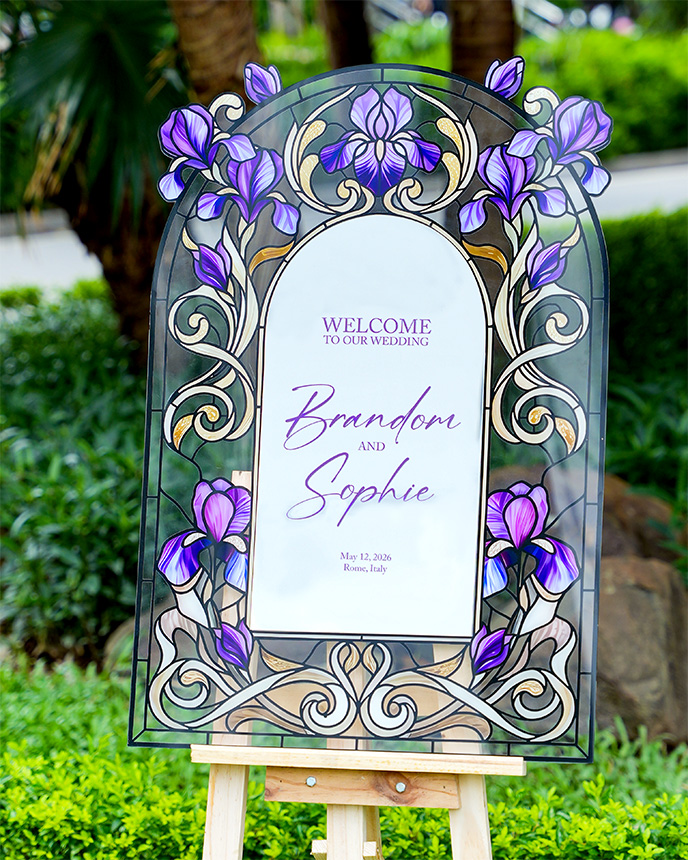 Custom Shape Acrylic And Acrylic Mirror Welcome Sign