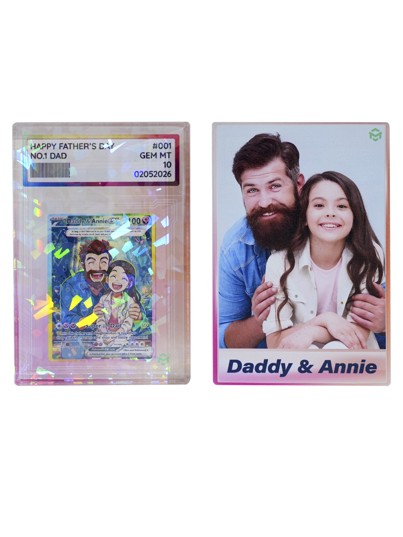  2-sided printed Hologram Acrylic Plaque (without stand) 0.8 IN