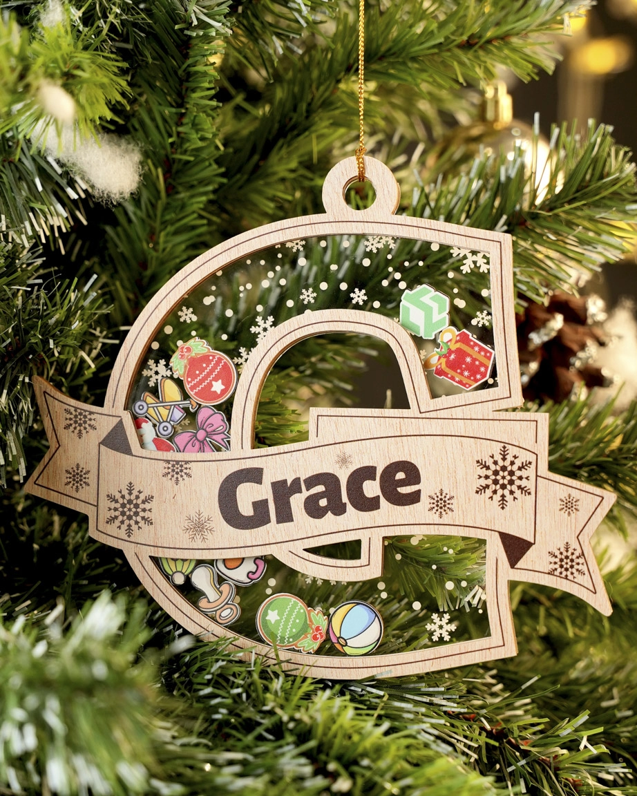 4-Layer Wood and Acrylic Shaker Ornament