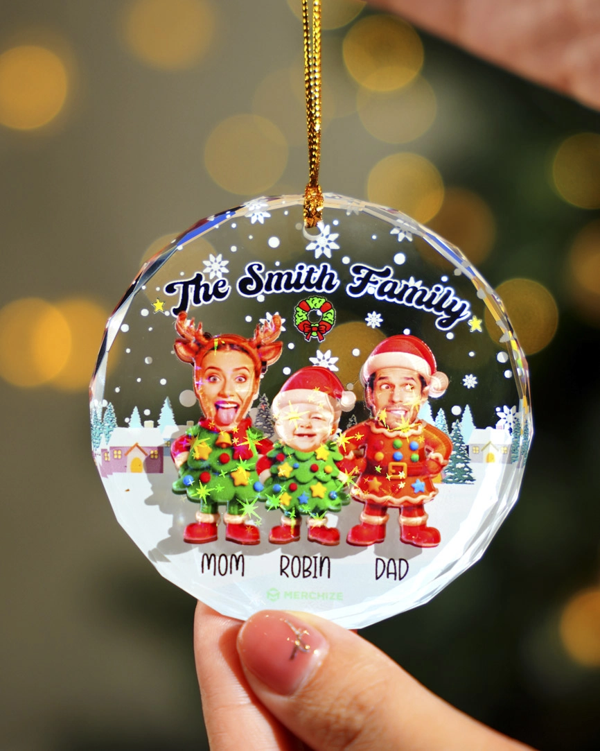 Glass and Hologram Ornament