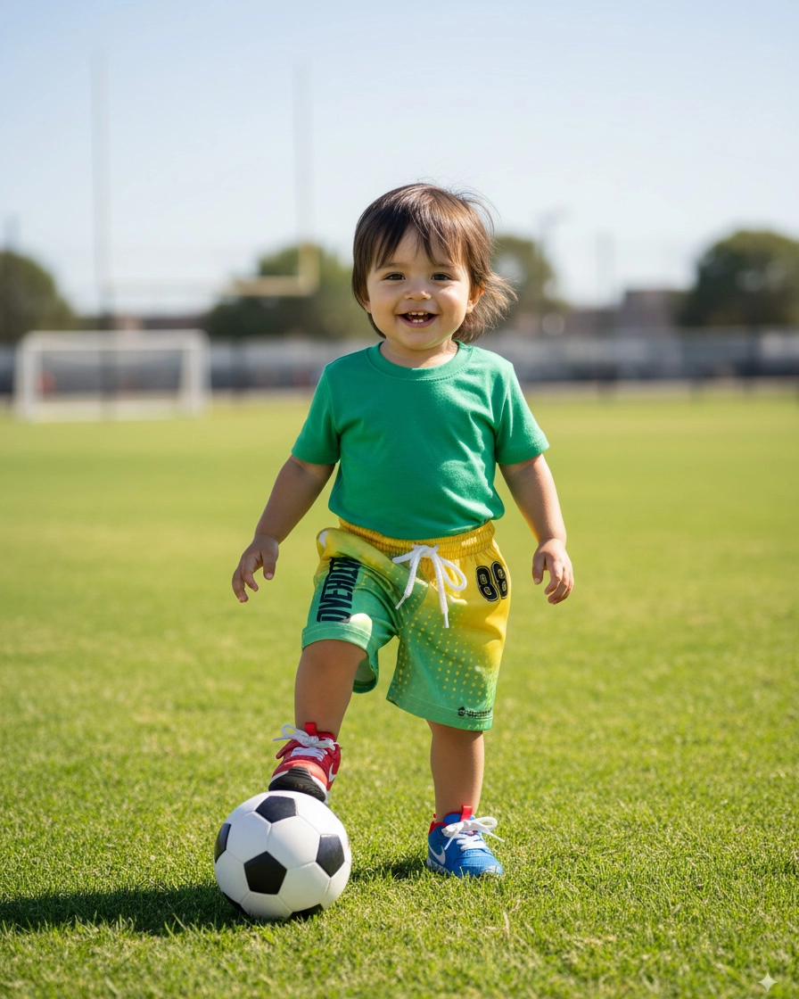 All-over Print Kid Soccer Jersey Shorts