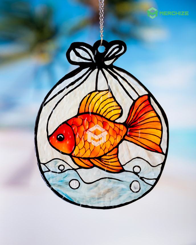 Custom Shape Wavy Acrylic Suncatcher Ornament