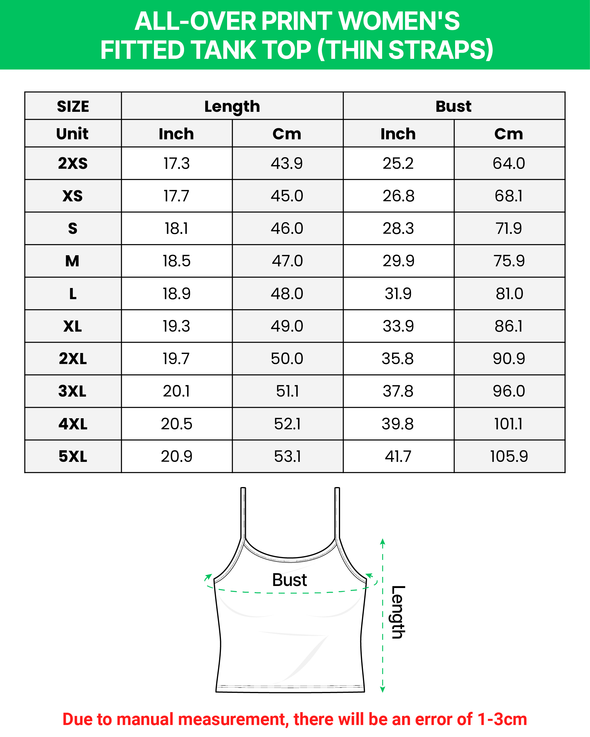All-over Print Women's Fitted Tank Top (Thin Straps)