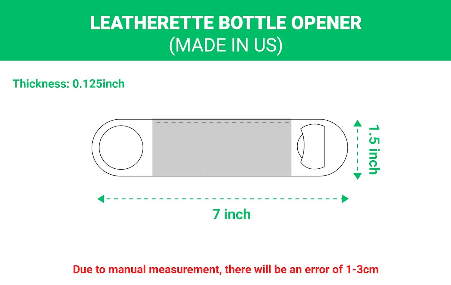 Leatherette Bottle Opener (Made in US)