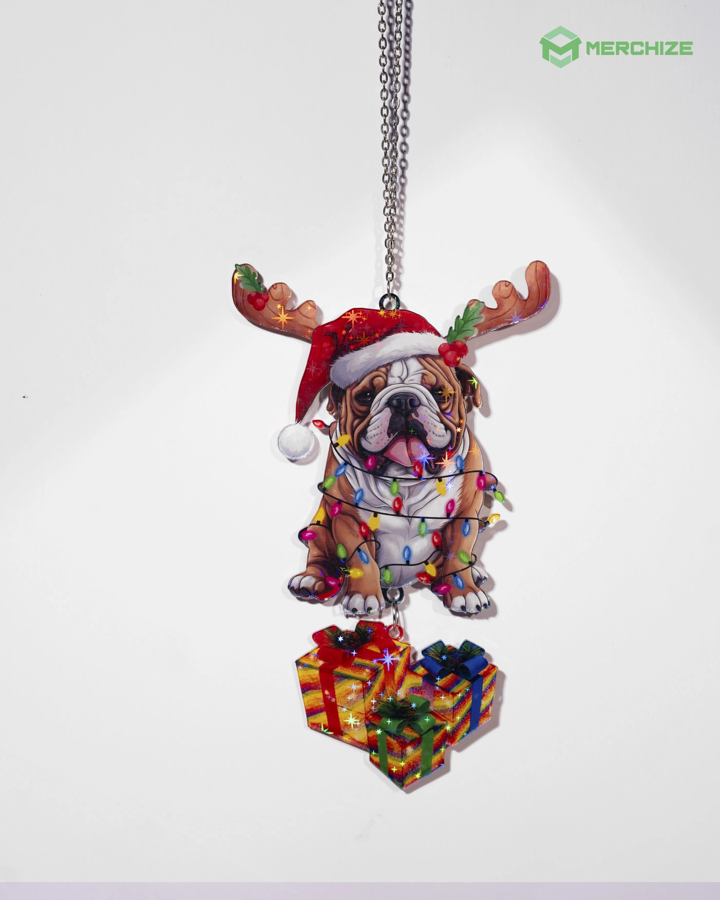  Custom Shape Acrylic Hologram Ornament With Charm 