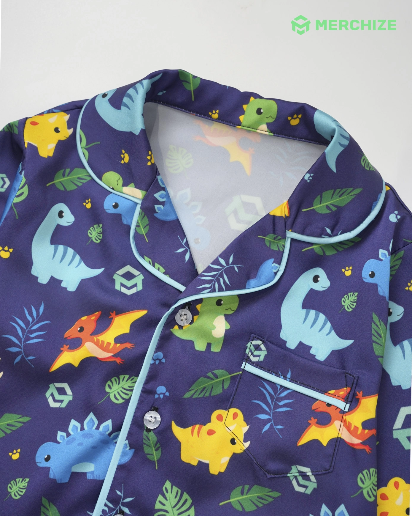 All-over Print Kid Satin Pajamas Set