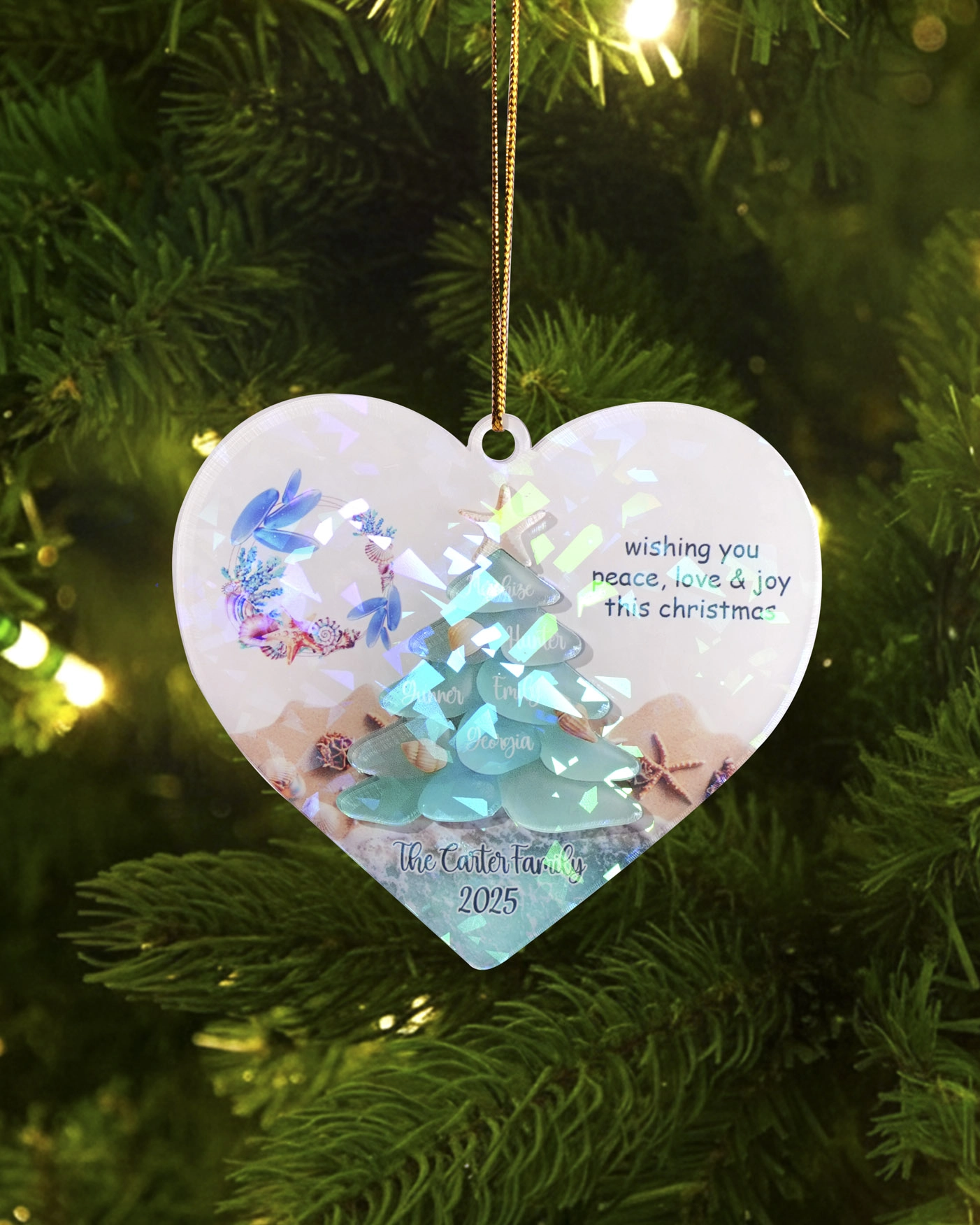 Custom Shape 2-Layer Hologram Ornament