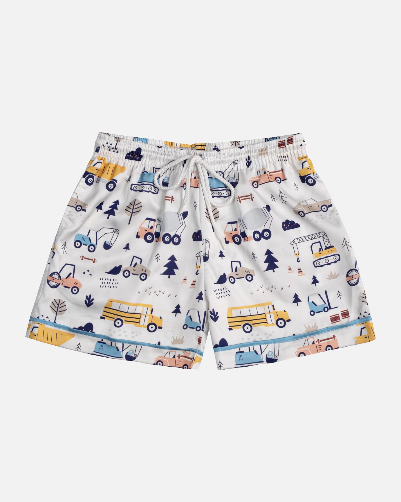 All-over Print Kid and Youth Satin Short-Sleeve Pajamas Set (No Pocket)