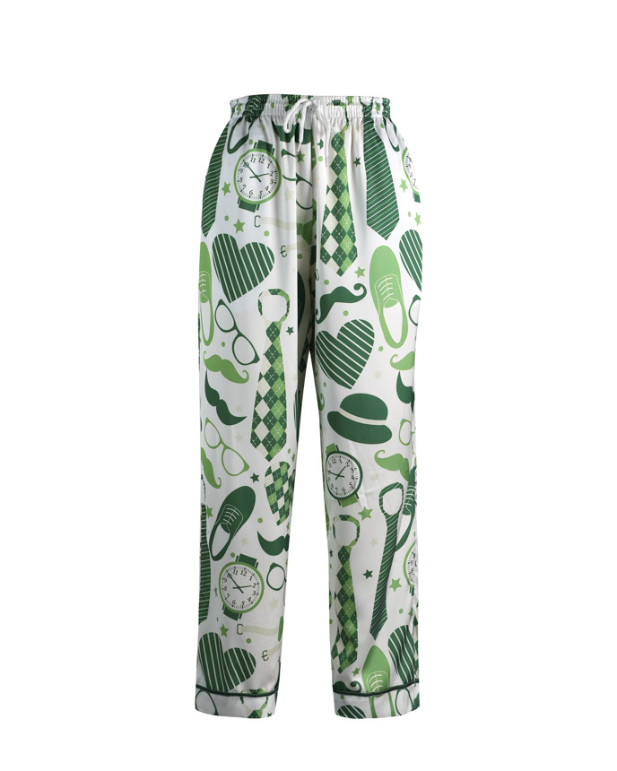 All-over Print Men's Satin Pajama Pants