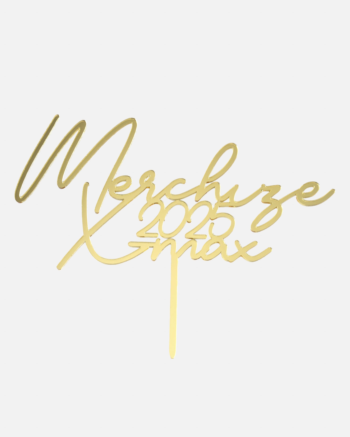 Custom Shape Acrylic Mirror Cake Topper