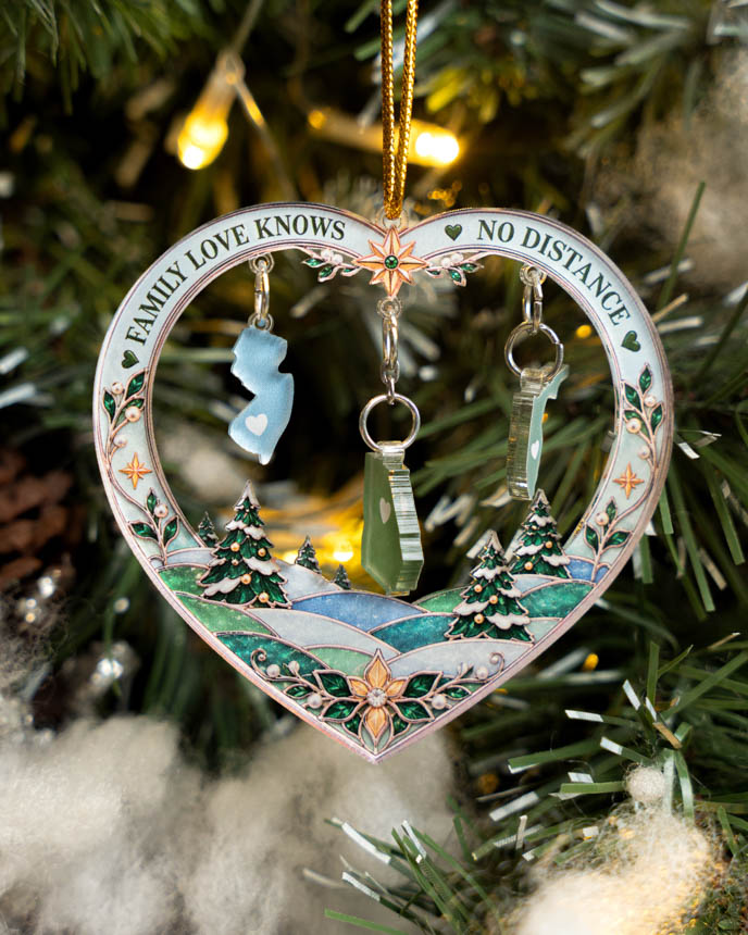 Custom Shape Acrylic Ornament With Multiple Charms