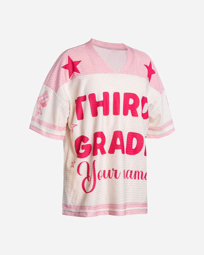 All-over Print Kid and Youth Drop Shoulder Mesh Football Jersey