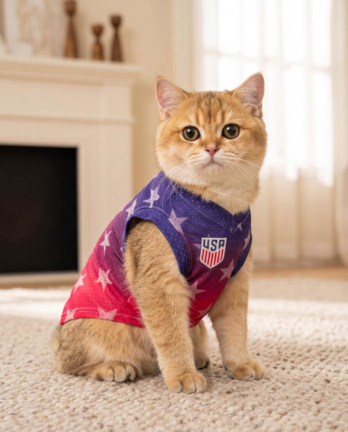 All-over Print Mesh Pet Soccer Jersey (Wide Shoulder)