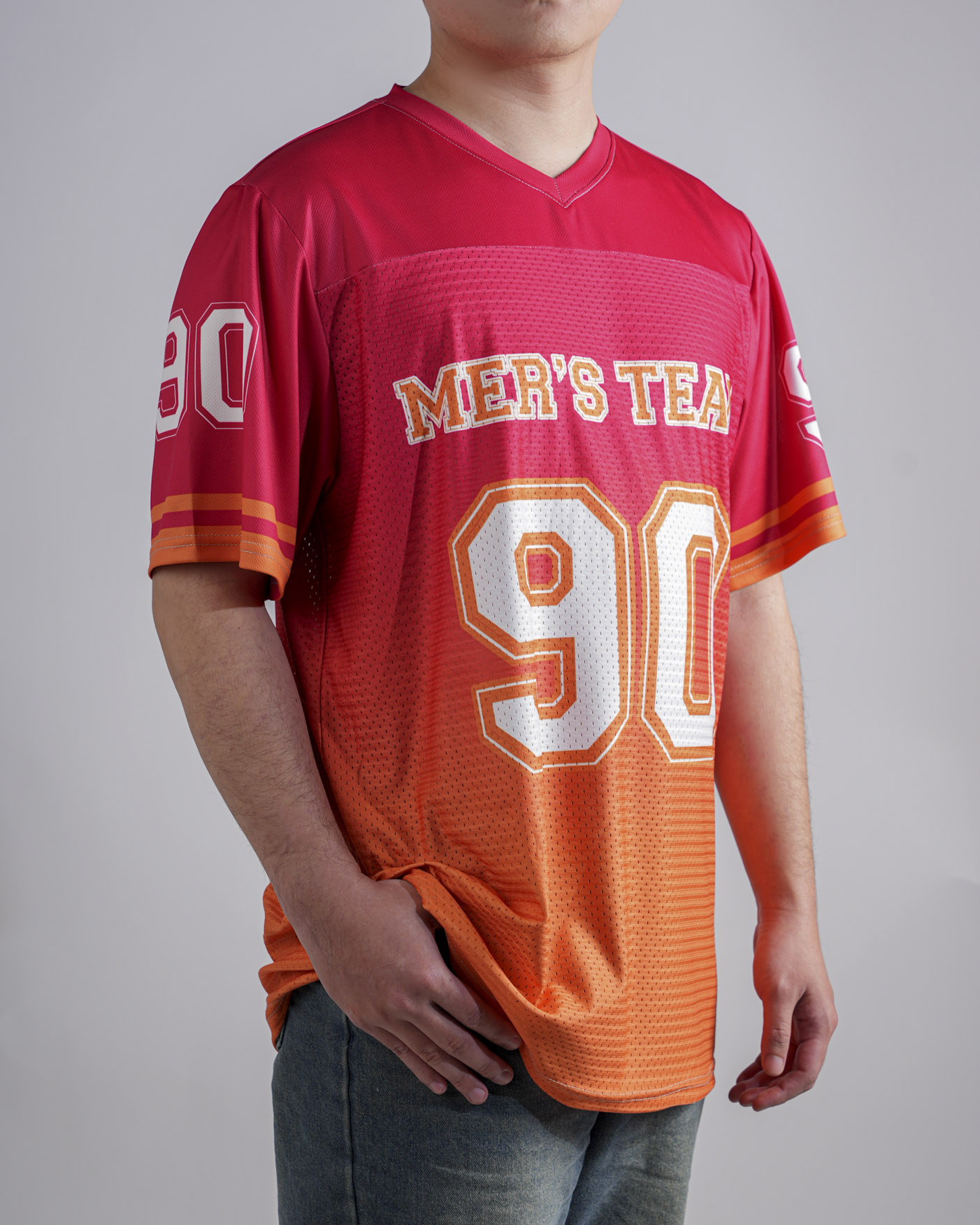 All-over Print Hybrid Mesh Football Jersey