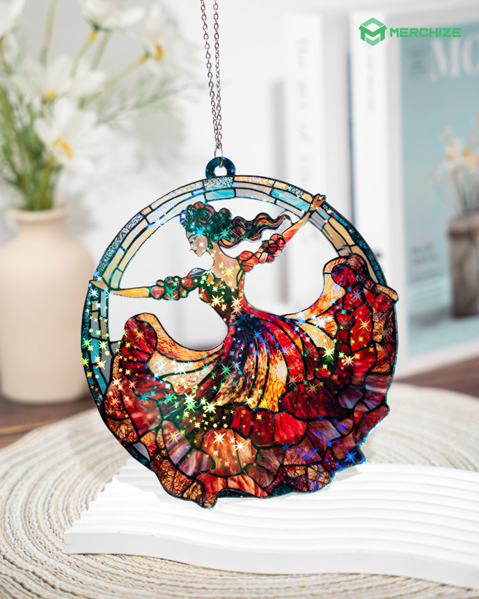Custom Shape  1-side Printed Star Hologram Ornament
