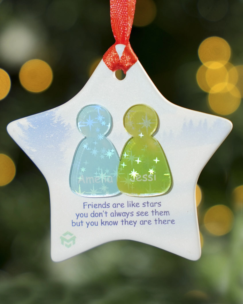 Ceramic and Hologram Ornament