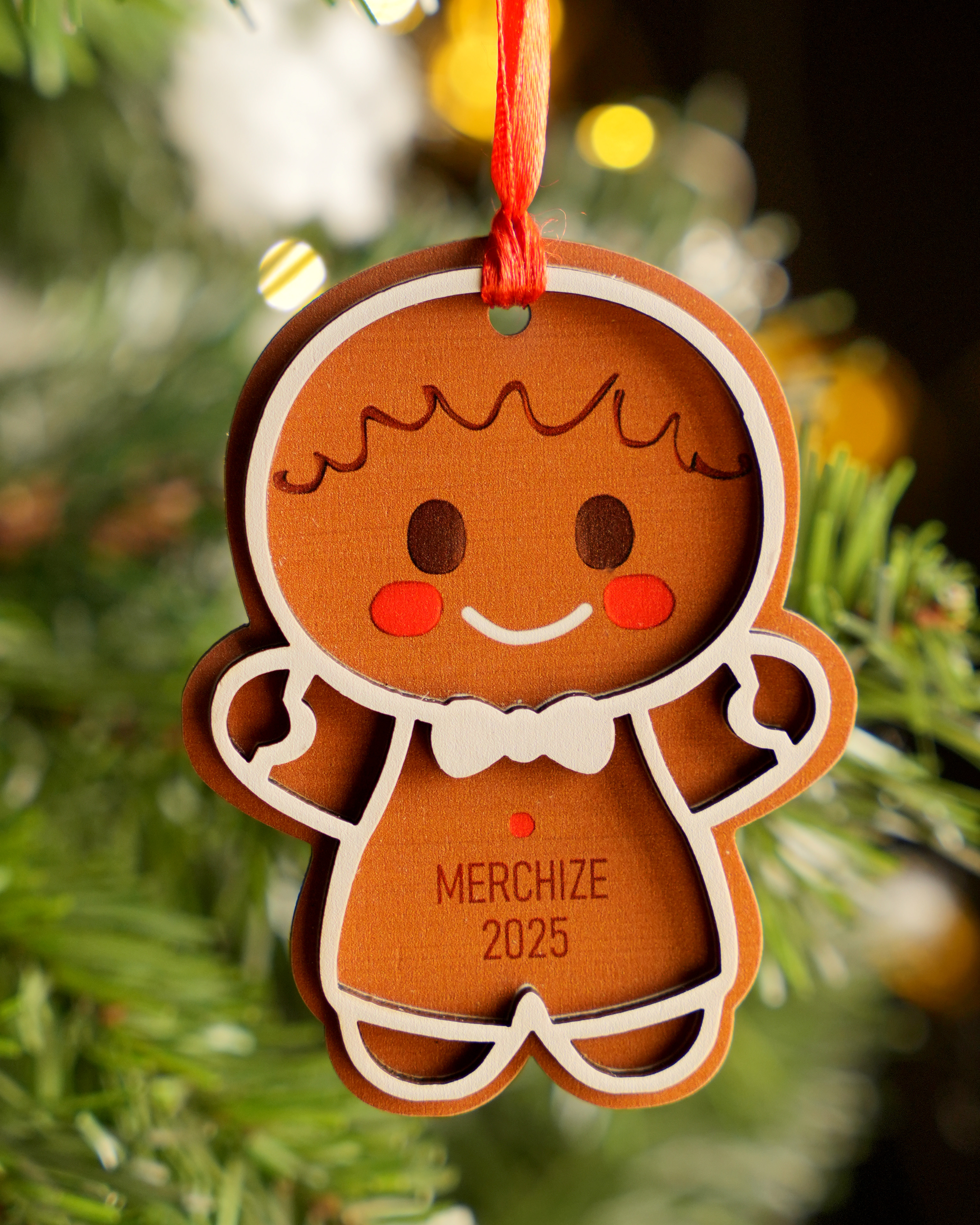 Custom Shape 2-Layered Wood Ornament