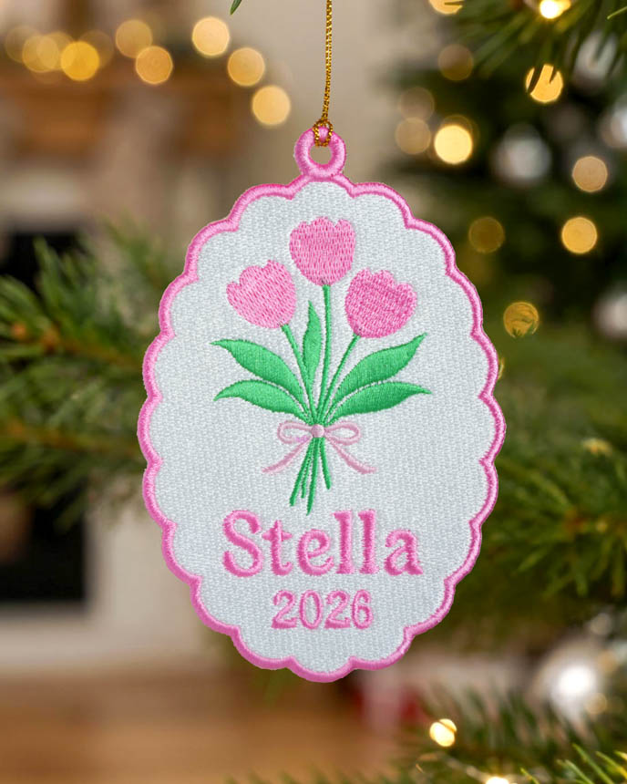 Custom Shape Embroidered Ornament