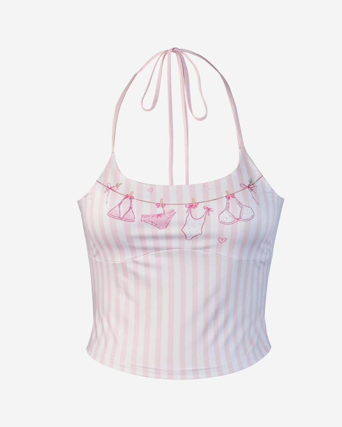 All-over Print Women's Tie-Back Halter Tank Top
