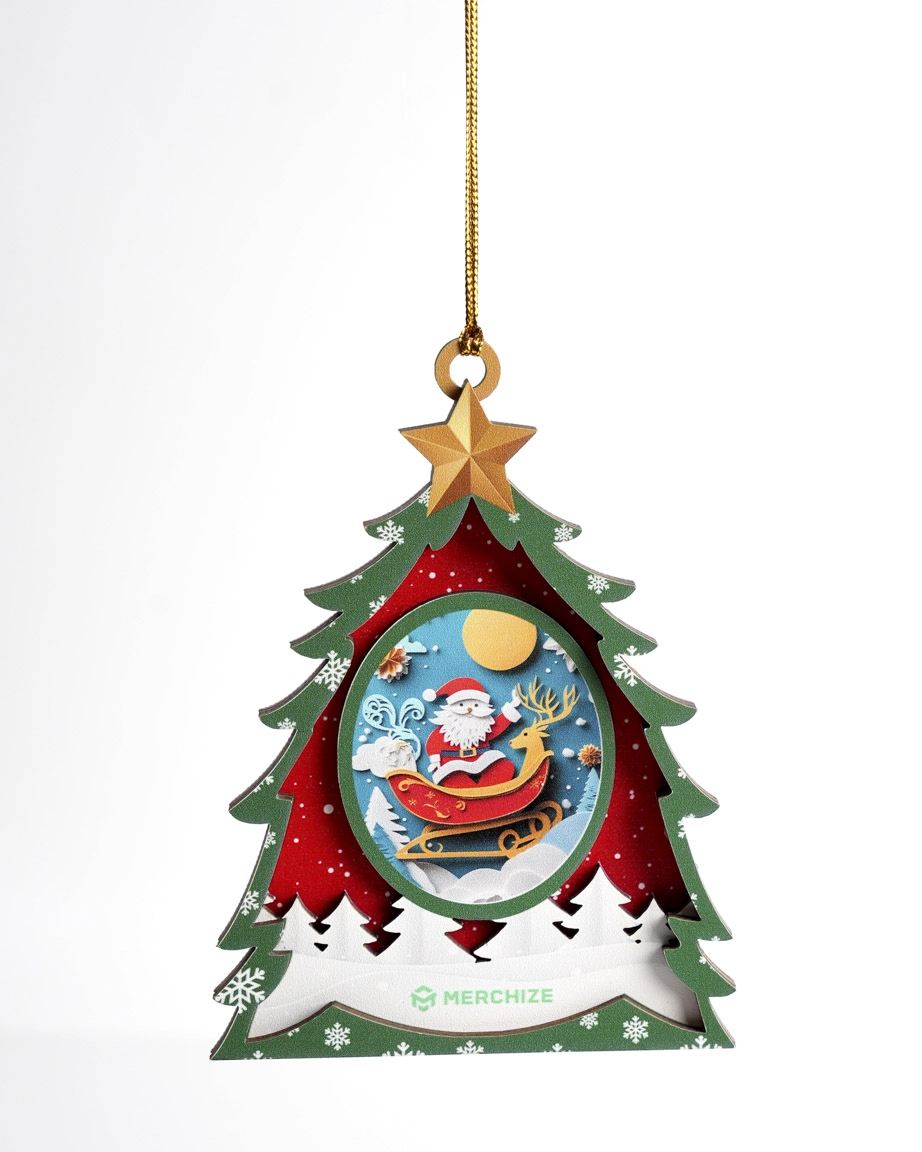 Custom Shape 3-Layered Wood Ornament