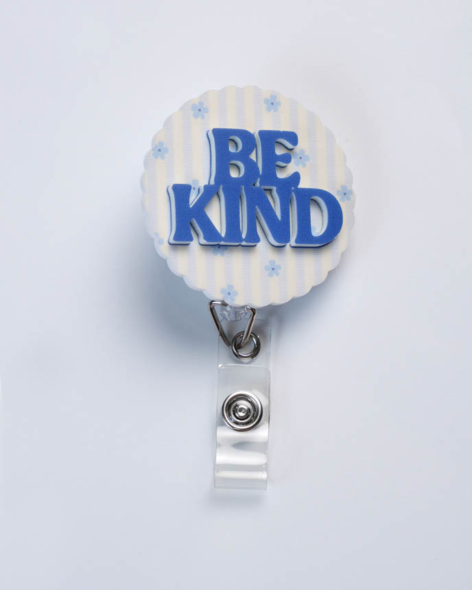 Custom Shape 2-Layer White Acrylic Badge Reel
