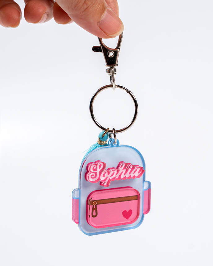 Custom Shape 2-Layer Clear Acrylic Tag With Tassel