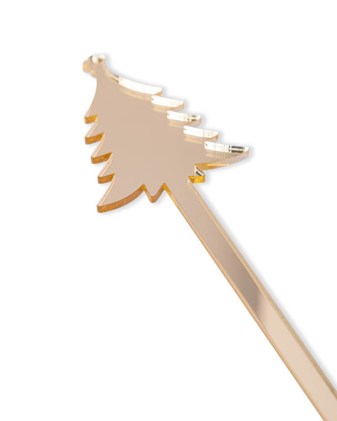 Custom Shape 1-Layer Mirror Acrylic Drink Stirrer