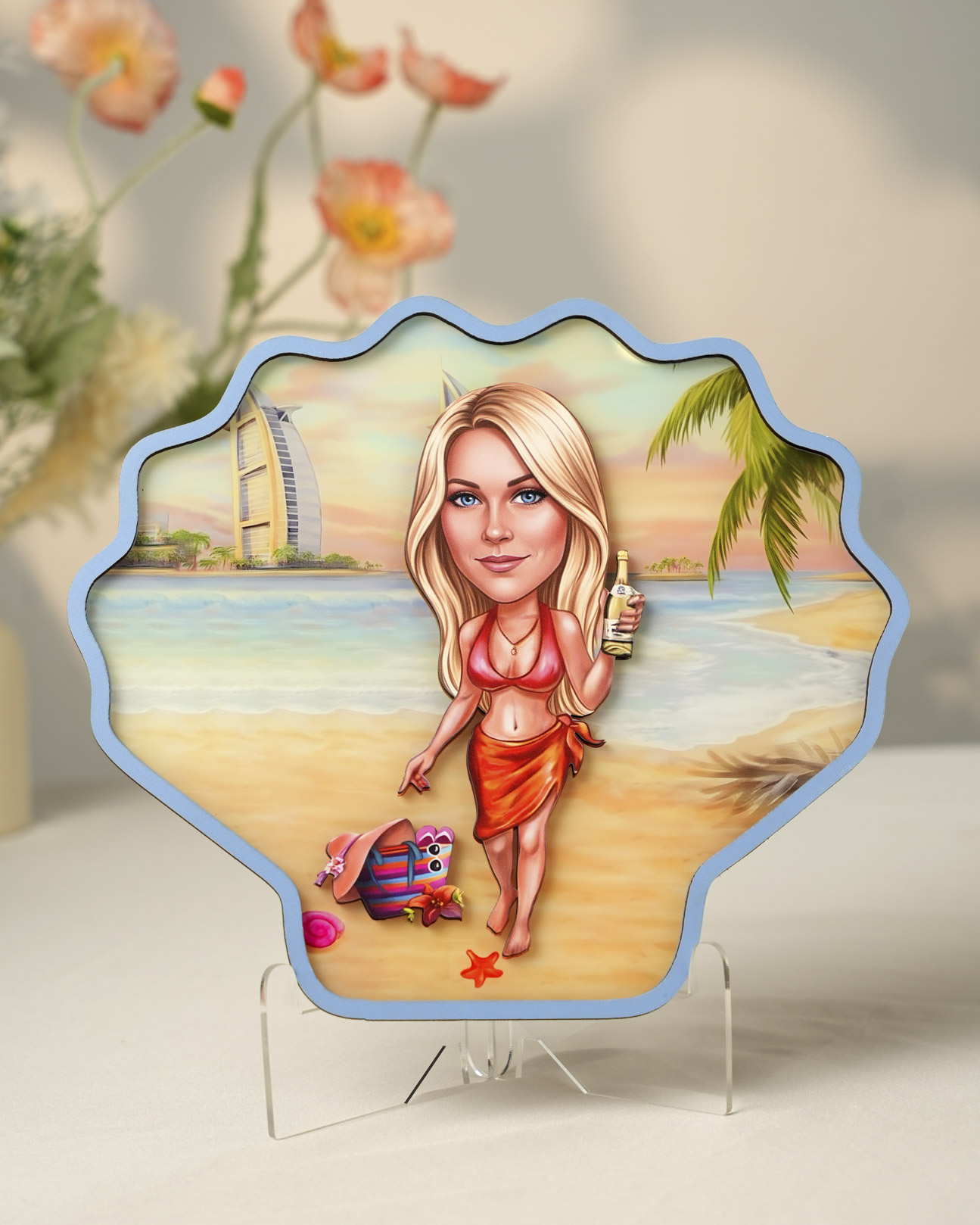 Custom Shape Wood and Acrylic Sign