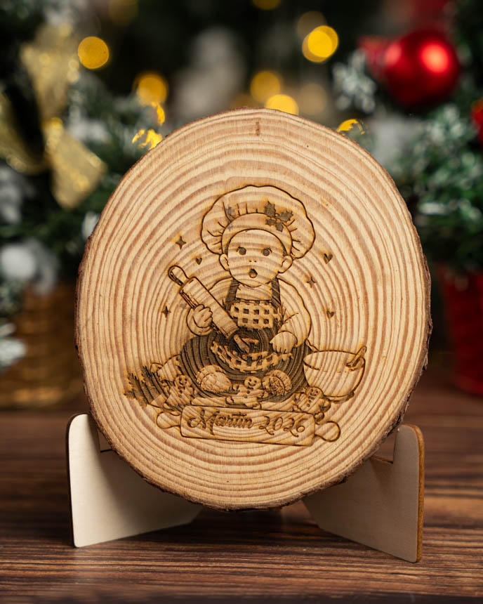 Engraved Wood Slice