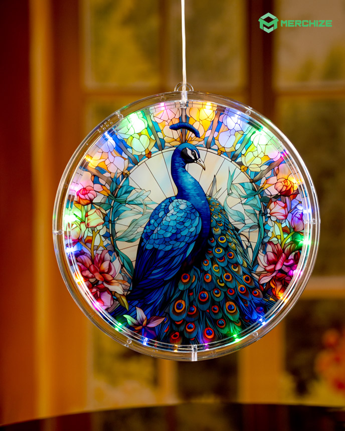 Acrylic LED Hanging Light Lamp (Circle Frame)