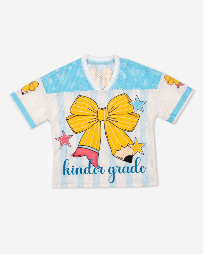 All-over Print Kid and Youth Drop Shoulder Mesh Football Jersey