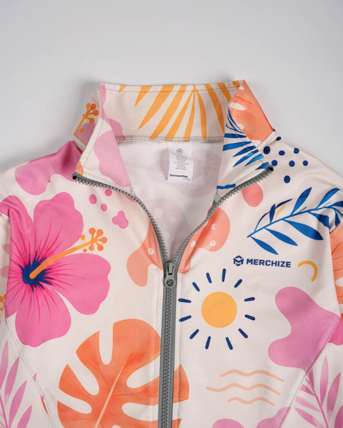 All-over Print Women's Fitted Zip-Up Sports Jacket
