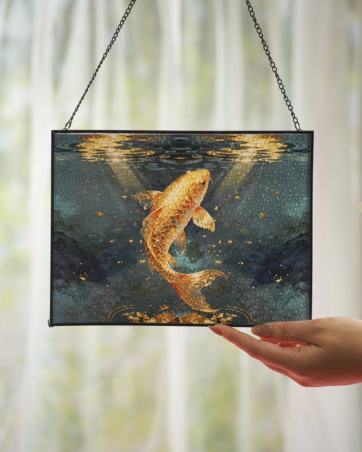 Stained Glass Suncatcher for Window Hanging