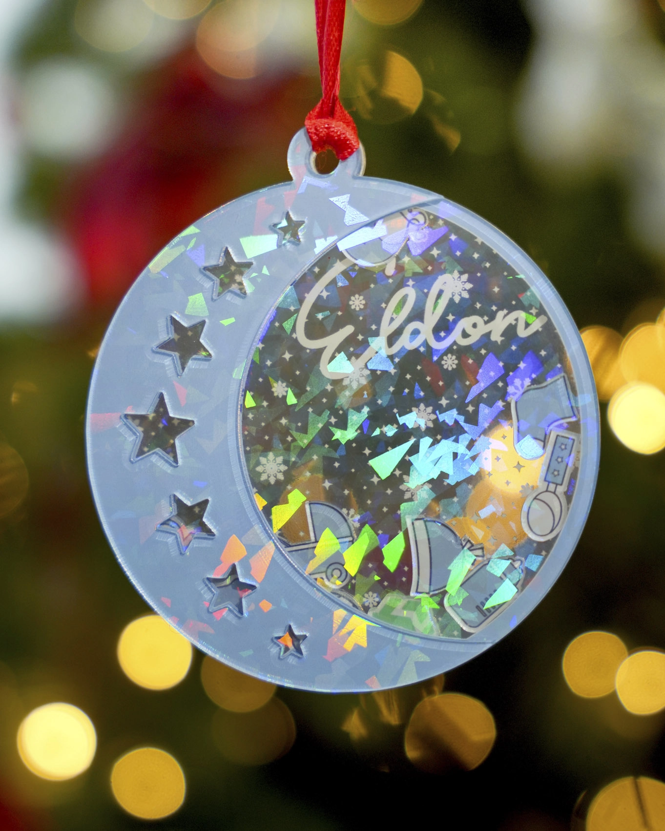 4-Layer Hologram Shaker Ornament